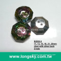 (#B2838-5) red aurora borealis colored decorative two hole acrylic shirt buttons
